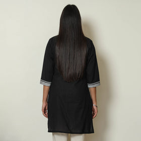 Black - Dharwad Cotton Short Kurta 16