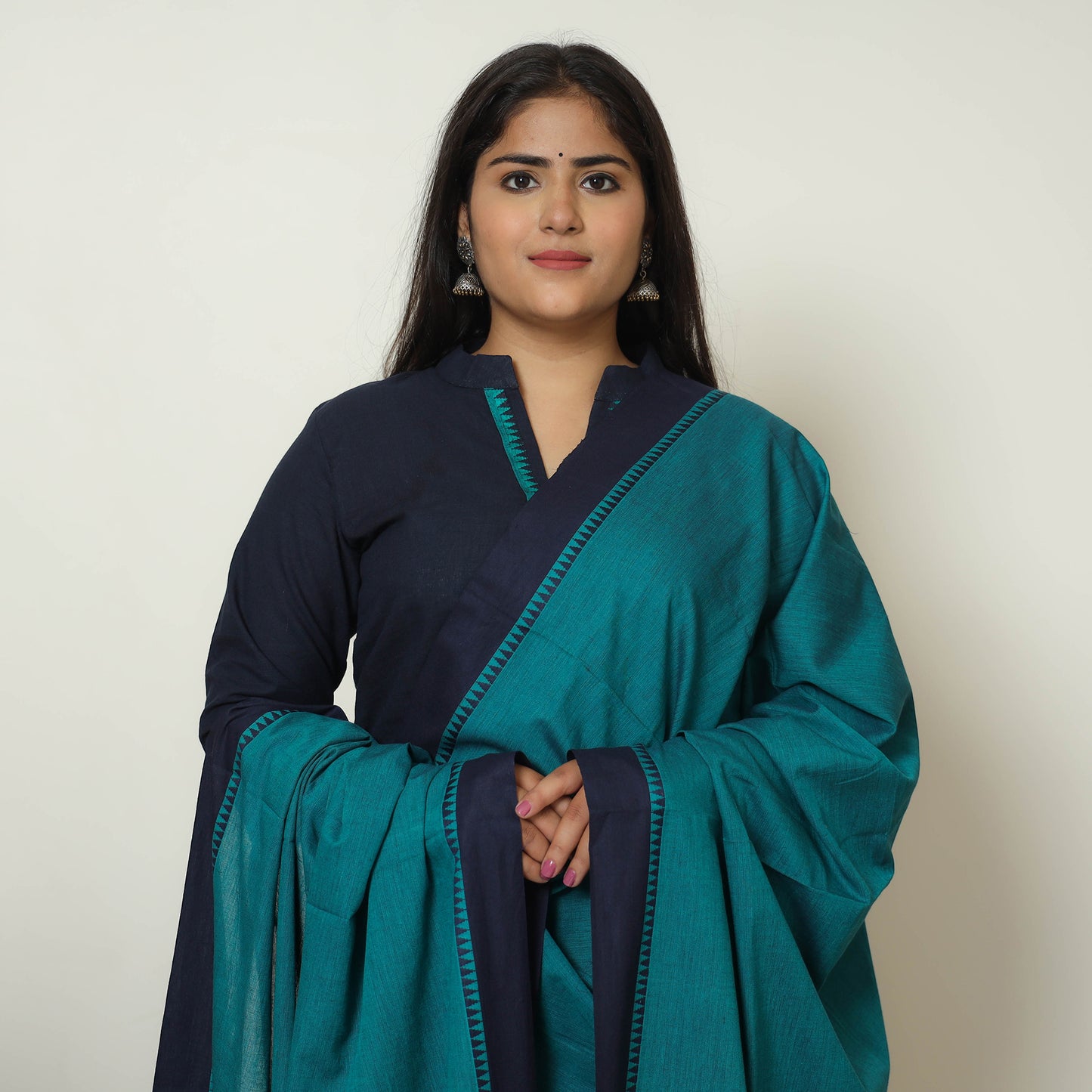 Dharwad Cotton Kurta with Palazzo & Dupatta Set 05