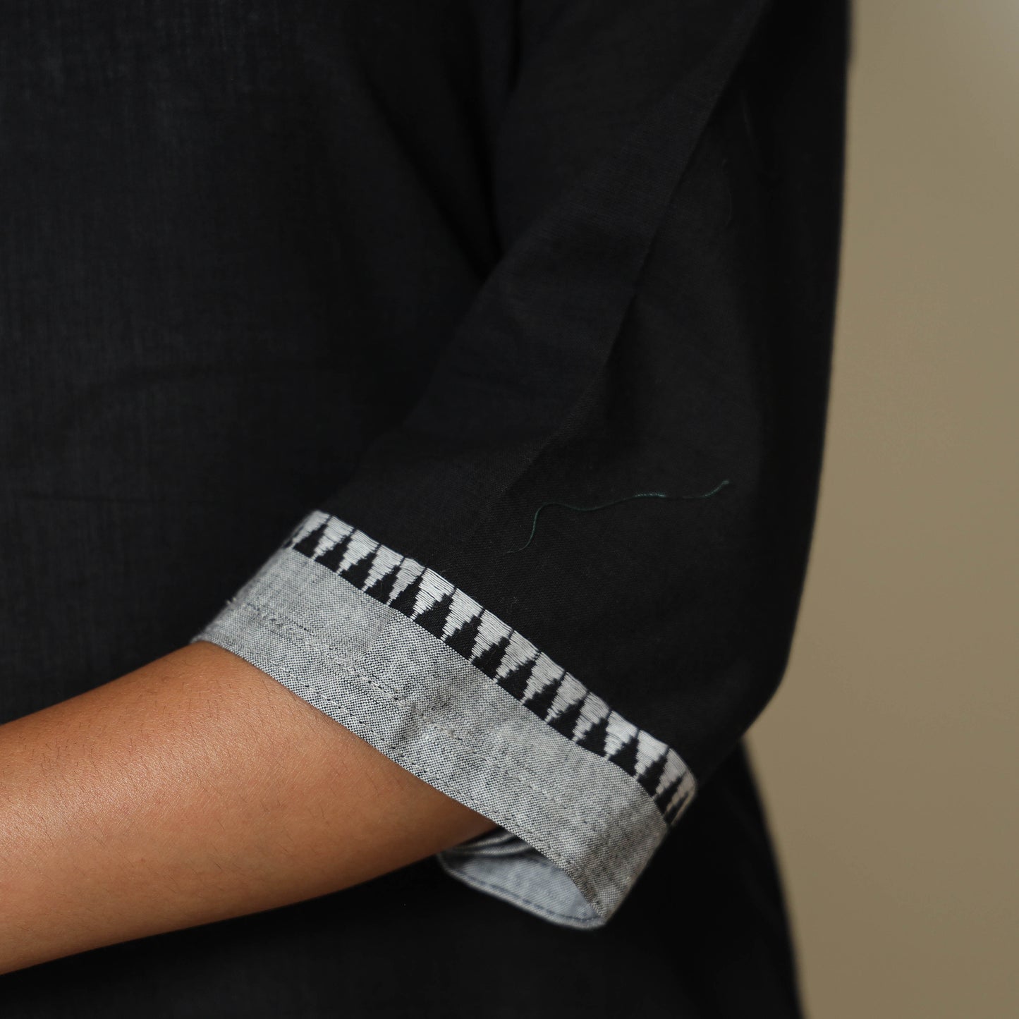 Black - Dharwad Cotton Short Kurta 16