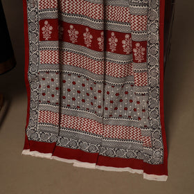 Black - 2pc handloom cotton unstitched mangalagiri dress