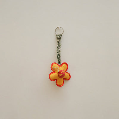 Flower - Fabart Hand Threadwork Funky Keychain 06