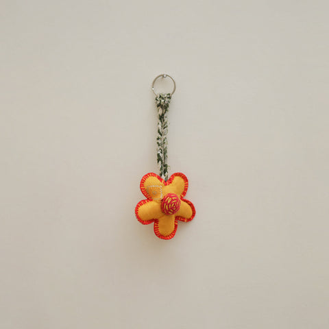Flower - Fabart Hand Threadwork Funky Keychain 06