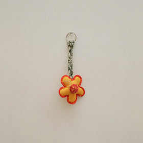 Flower - Fabart Hand Threadwork Funky Keychain 06