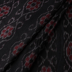 Black Cotton Sambalpuri Ikat Fabric