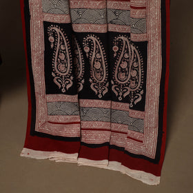 Black - 2pc handloom cotton unstitched mangalagiri dress