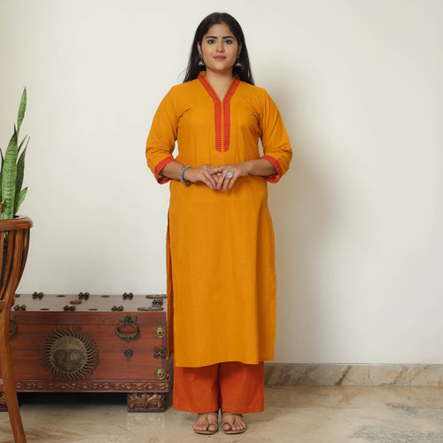 Dharwad Cotton Kurta with Palazzo & Dupatta Set 04