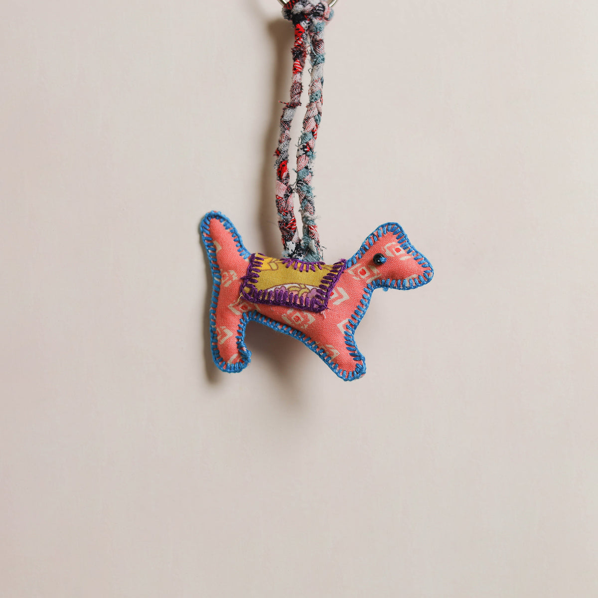 Dog - Fabart Hand Threadwork Funky Keychain 01
