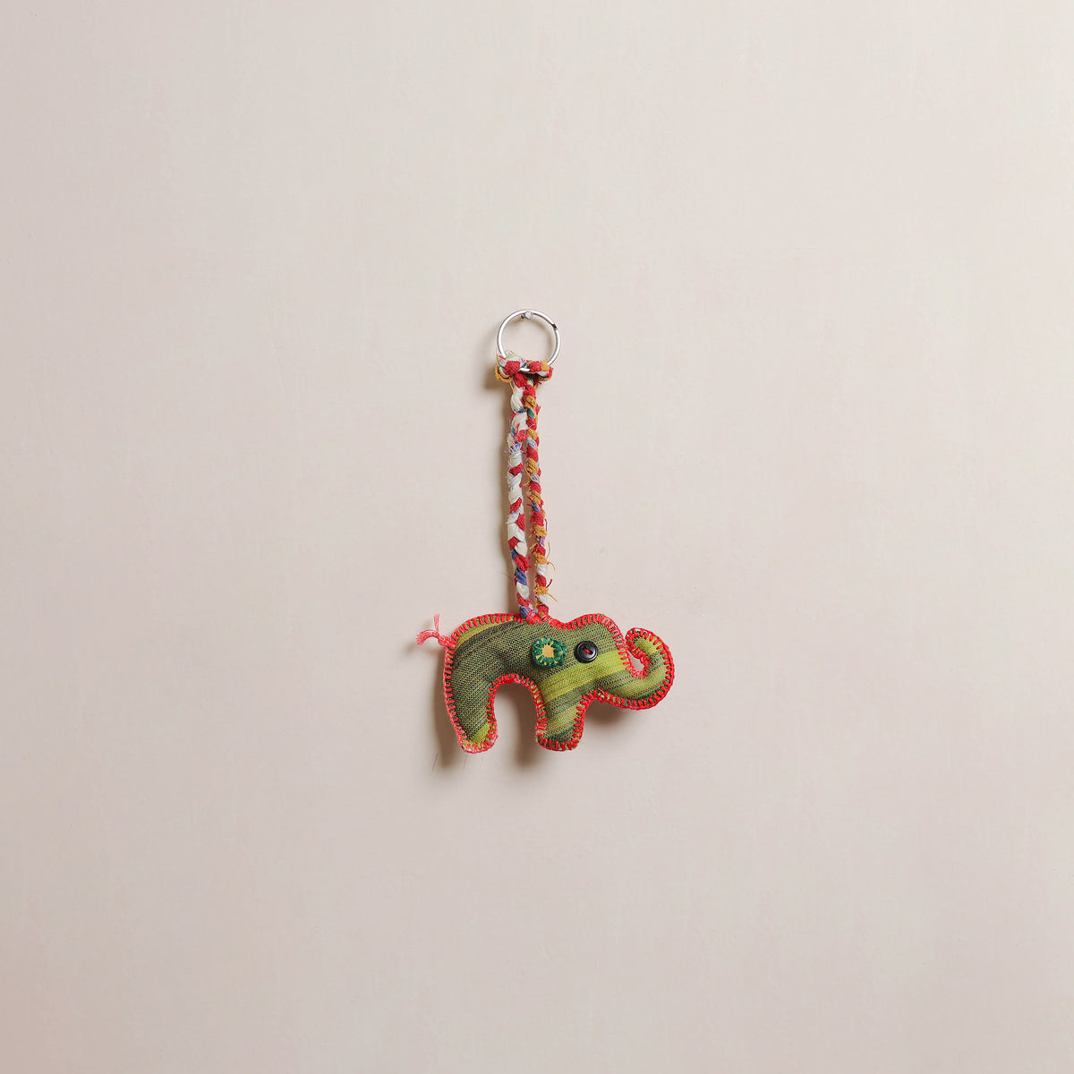 Elephant - Fabart Hand Threadwork Funky Keychain 02