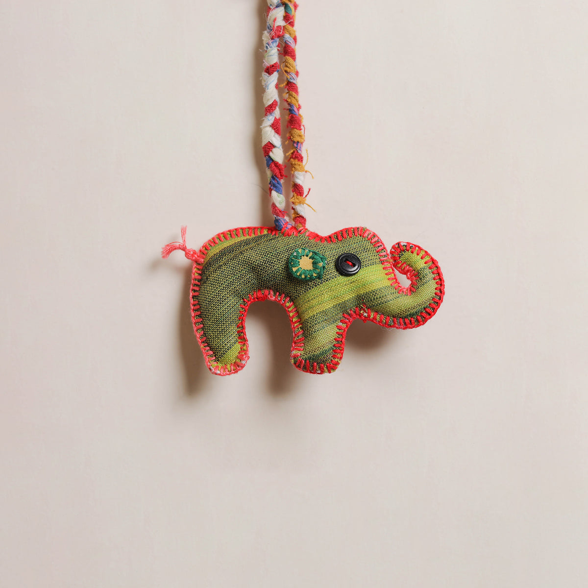Elephant - Fabart Hand Threadwork Funky Keychain 02