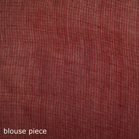 Red - Nazaakat Kota Doria Cotton Plain Saree with Blouse & Jewellery Set 164