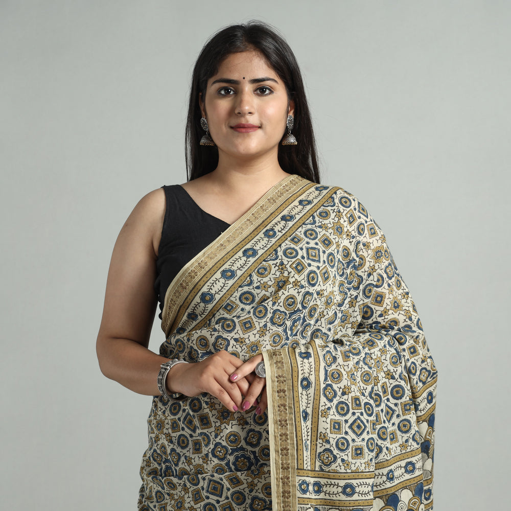 ajrakh saree