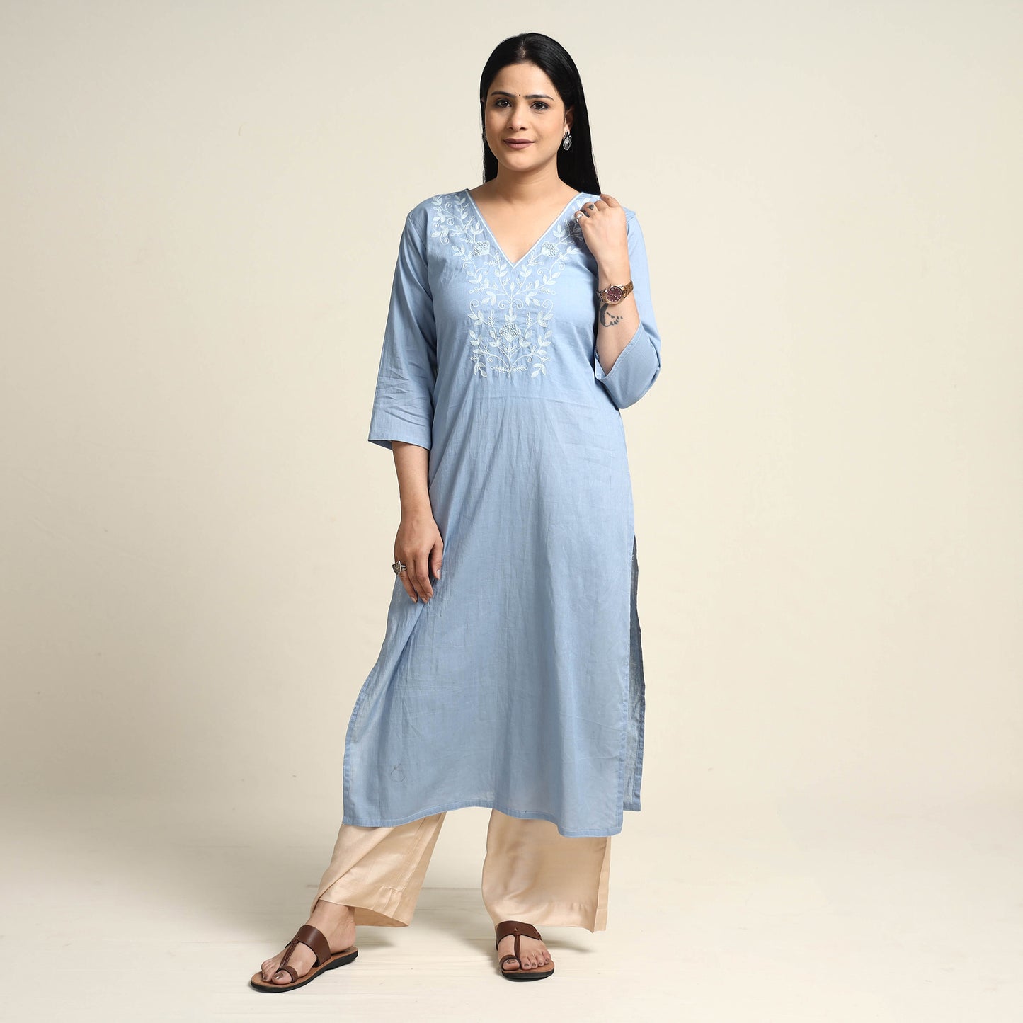 embroidery cotton kurta