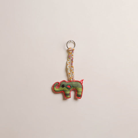 Elephant - Fabart Hand Threadwork Funky Keychain 05