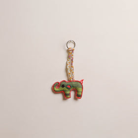 Elephant - Fabart Hand Threadwork Funky Keychain 05