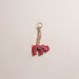 Elephant - Fabart Hand Threadwork Funky Keychain 05