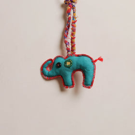 Elephant - Fabart Hand Threadwork Funky Keychain 07