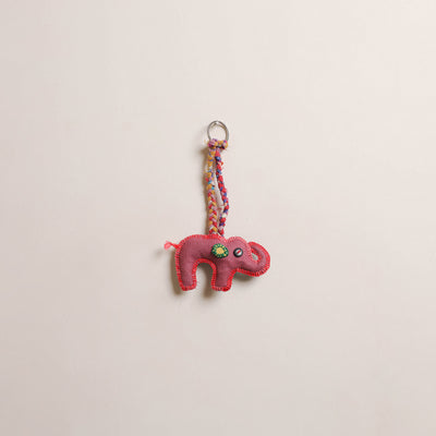 Elephant - Fabart Hand Threadwork Funky Keychain 07