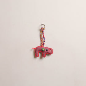 Elephant - Fabart Hand Threadwork Funky Keychain 07