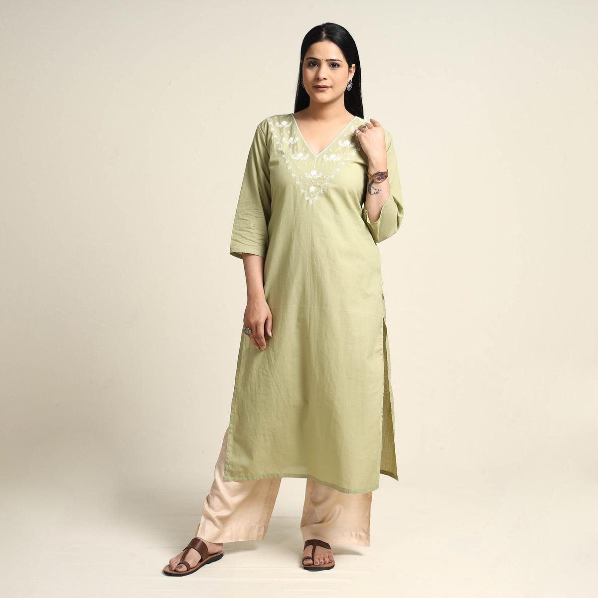 embroidery cotton kurta 