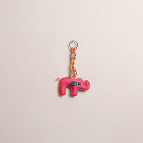 Elephant - Fabart Hand Threadwork Funky Keychain 08