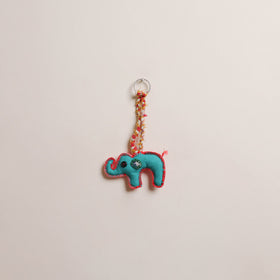 Elephant - Fabart Hand Threadwork Funky Keychain 08