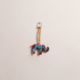 Elephant - Fabart Hand Threadwork Funky Keychain 09