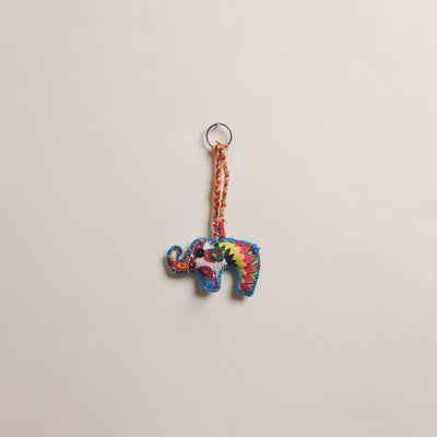 Elephant - Fabart Hand Threadwork Funky Keychain 10