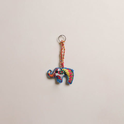 Elephant - Fabart Hand Threadwork Funky Keychain 10