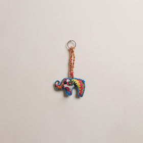 Elephant - Fabart Hand Threadwork Funky Keychain 10