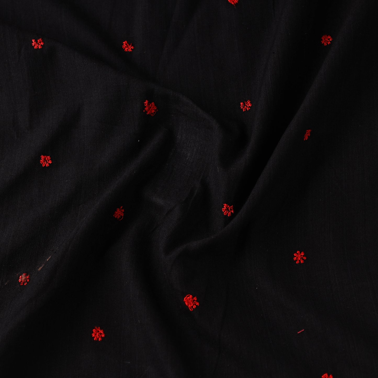 Black - Thread Buti Cotton Plain Fabric 10