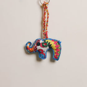 Elephant - Fabart Hand Threadwork Funky Keychain 10
