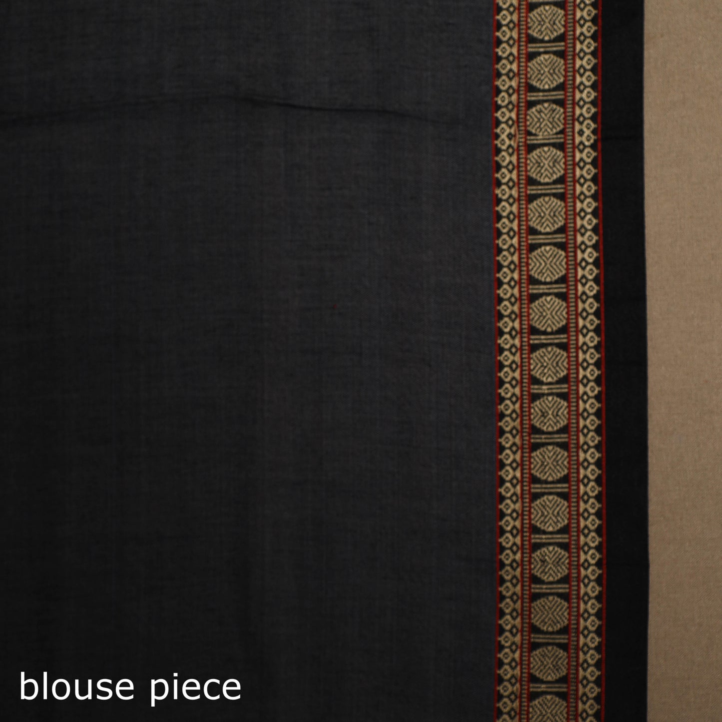 Blue - cotton plain saree with thread border 01