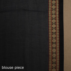 Blue - cotton plain saree with thread border 01