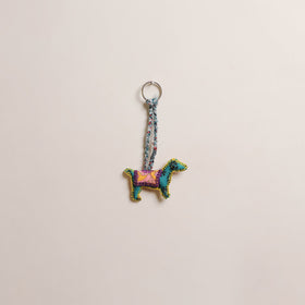 Dog - Fabart Hand Threadwork Funky Keychain 12