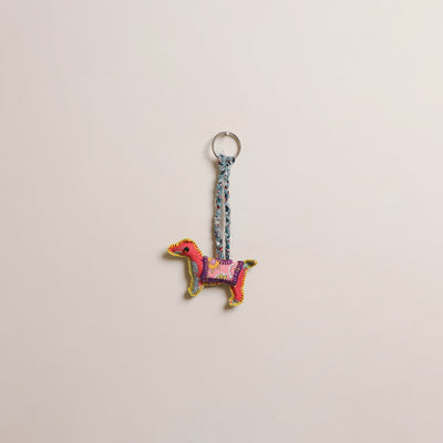 Dog - Fabart Hand Threadwork Funky Keychain 12