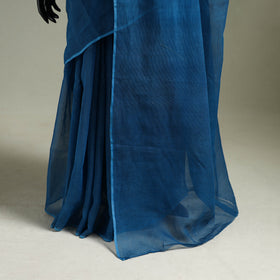Blue - Nazaakat Kota Doria Cotton Plain Saree with Blouse & Jewellery Set 169
