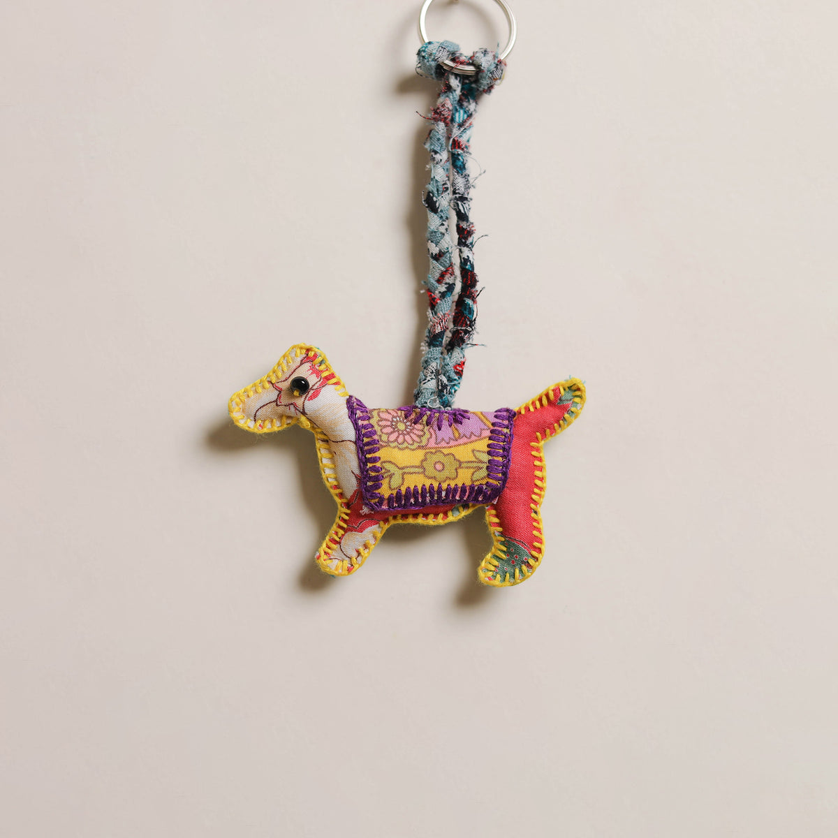 Dog - Fabart Hand Threadwork Funky Keychain 15