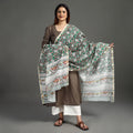  Handloom Chanderi Silk Sanganeri Print Dupatta