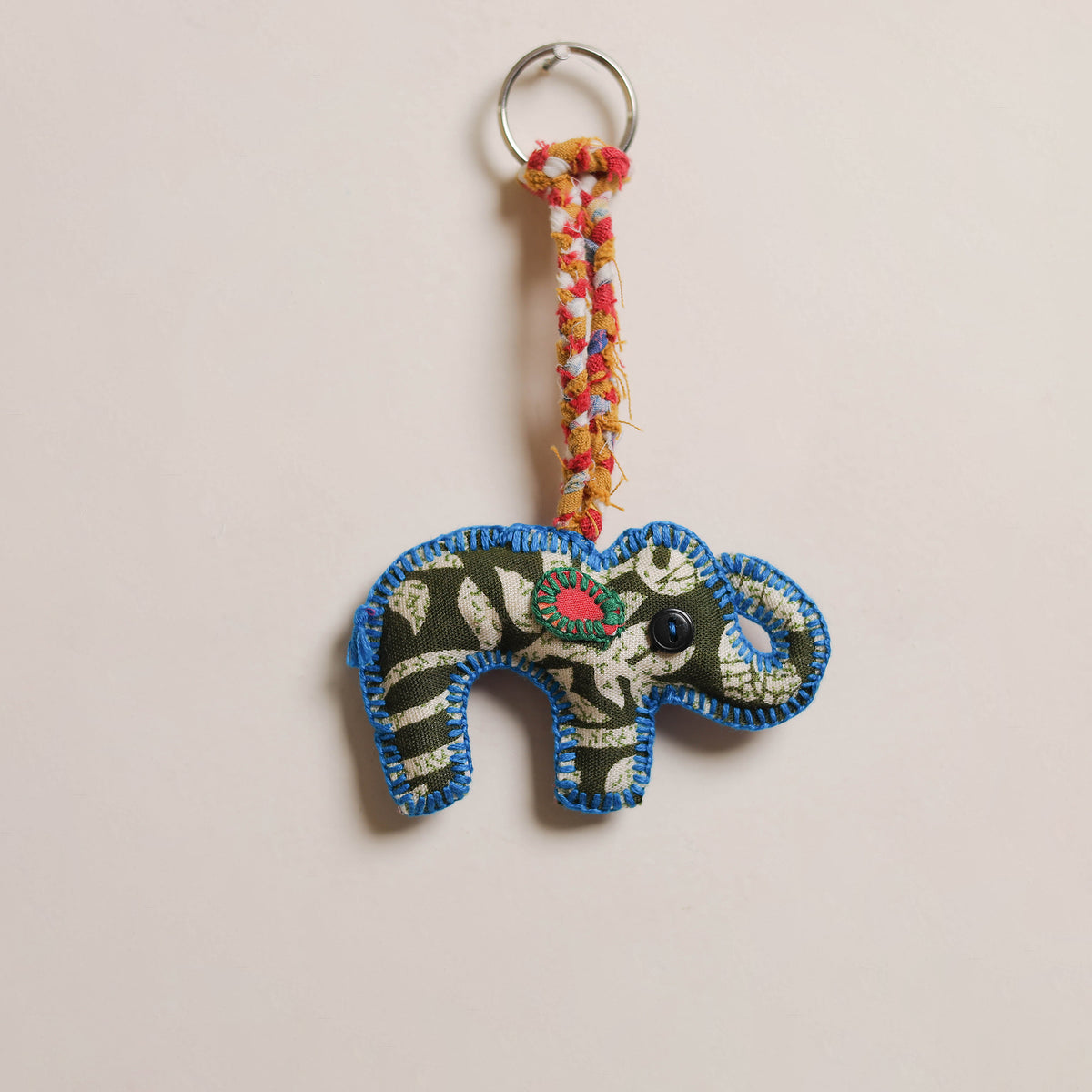 Elephant - Fabart Hand Threadwork Funky Keychain 16