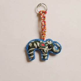 Elephant - Fabart Hand Threadwork Funky Keychain 16