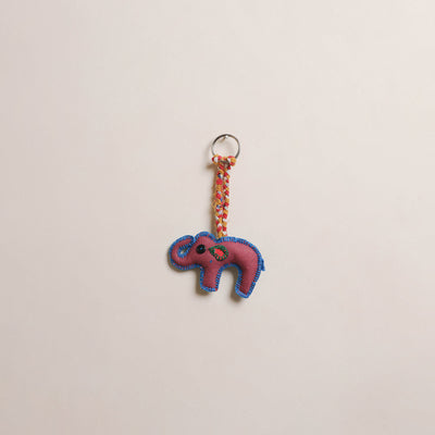 Elephant - Fabart Hand Threadwork Funky Keychain 16