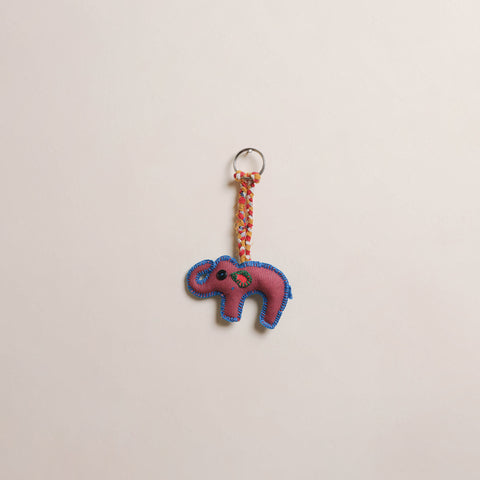 Elephant - Fabart Hand Threadwork Funky Keychain 16