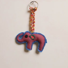Elephant - Fabart Hand Threadwork Funky Keychain 16