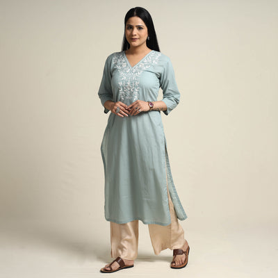 embroidered cotton kurta 