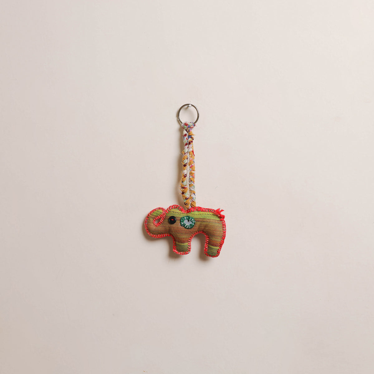 Elephant - Fabart Hand Threadwork Funky Keychain 17