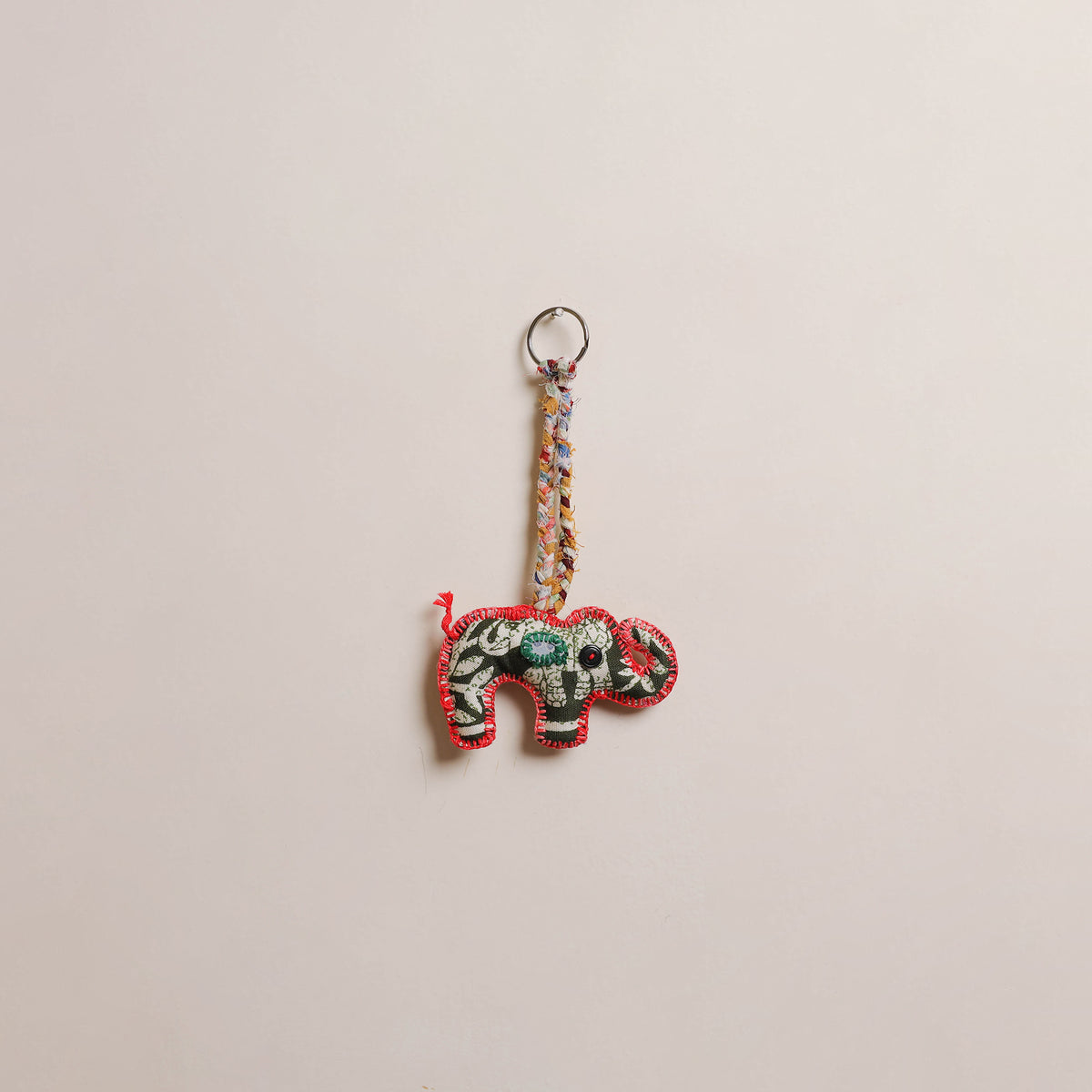 Elephant - Fabart Hand Threadwork Funky Keychain 17