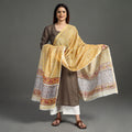  Handloom Chanderi Silk Sanganeri Print Dupatta