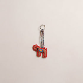 Elephant - Fabart Hand Threadwork Funky Keychain 19