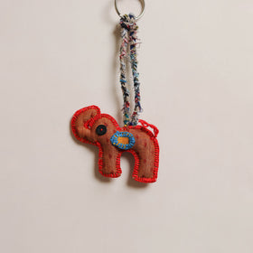 Elephant - Fabart Hand Threadwork Funky Keychain 19