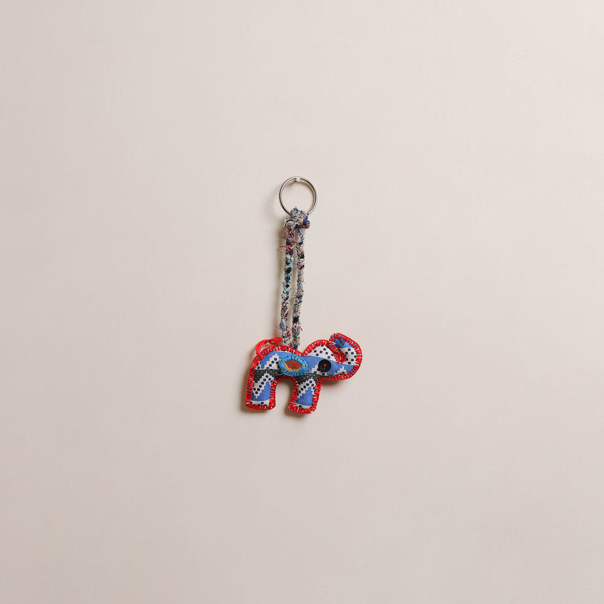 Elephant - Fabart Hand Threadwork Funky Keychain 19